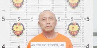 Former representative Arnolfo Teves Jr.’s mugshot taken during processing at the National Bureau of Investigation headquarters in Pasay City. PHOTO FROM NBI