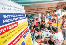 BIR surpasses collection target in April Taxpayers line up to file their Annual Income Tax Returns (AITR) at Bureau of Internal Revenue office in Intramuros, Manila. JONATHAN CELLONA/ABS-CBN NEWS FILE PHOTO