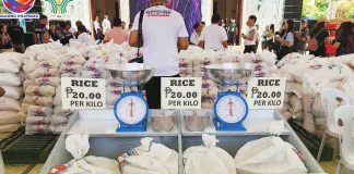Rice is sold at P20 per kilo on the Cebu Capitol grounds.  The Department of Agriculture launched the affordable rice program in the province on May 1. DA CENTRAL VISAYAS/FACEBOOK