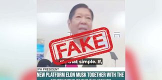 This is a screen grab from the manipulated deepfake video falsely showing President Ferdinand “Bongbong” Marcos Jr. promoting an online trading platform allegedly linked to Elon Musk. Authorities have flagged the video as fake and warned the public against falling for online scams using altered media and fabricated endorsements.