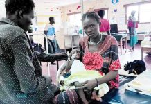 Malnourished children at Amusait Hospital in Kenya can only be fed via tubes. BBC
