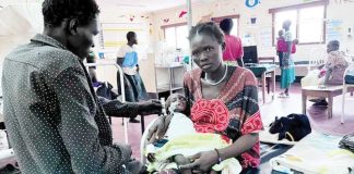 Malnourished children at Amusait Hospital in Kenya can only be fed via tubes. BBC