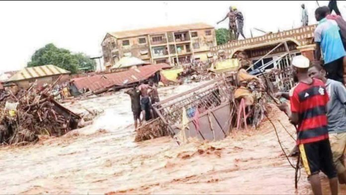 Nigeria-copy Floodwaters inundate Mokwa, central Nigeria. Officials warn that the death toll could rise further as a number of people were washed into the River Niger. MIKAIL MUSA