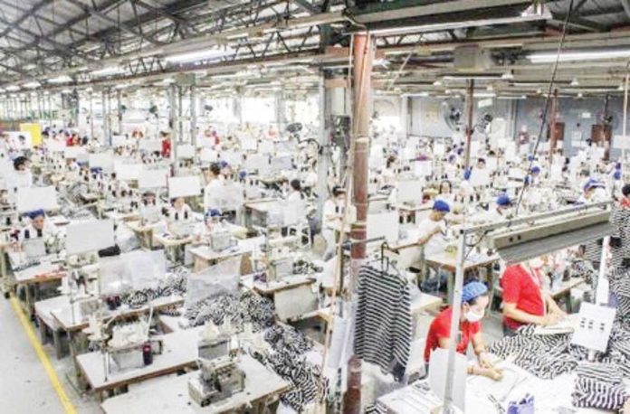 A clothes factory in Lapu-Lapu City prepares orders. Overall factory output slowed in May 2025 though as trade uncertainties hit demand. PHOTO COURTESY OF THE MEPZ WORKERS ALLIANCE