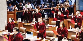Senators finally get to don their judges’ robes that have been ready since March and take their oath as members of the impeachment court on Tuesday, with Senate President Francis Escudero serving as presiding officer. NIÑO JESUS ORBETA, PHILIPPINE DAILY INQUIRER
