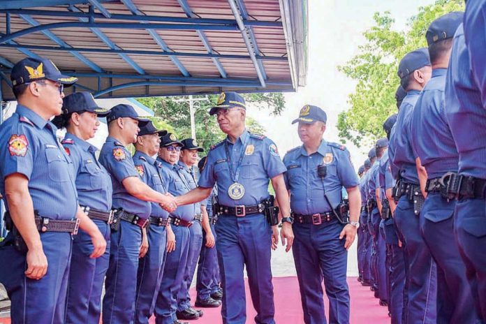 Torre_copy_resized PHILIPPINE National Police chief General Nicolas Torre III leads a command conference with regional directors and key officers of Police Regional Office 6 and 7, and the newly created Negros Island Region at Caseñas Hall, Camp Gen. Martin Teofilo B. Delgado, Fort San Pedro, Iloilo City on June 14 — a strategic move in advancing the PNP’s proactive policing agenda in the Visayas. PHOTOGRAPH COURTESY OF PNP/FB