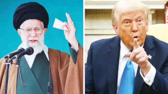 US "If we are attacked in any way, shape or form by Iran, the full strength and might of the US Armed Forces will come down on you at levels never seen before," warns President Donald Trump (right). Iran's Supreme Leader is Ayatollah Ali Khamenei (left). GETTY IMAGES