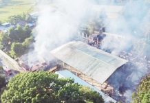 At least 14 rooms, including five classrooms, were reported totally destroyed after a fire broke out at Alimodian National Comprehensive High School in Alimodian, Iloilo on June 2, 2025.