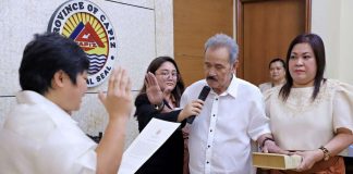Re-elected Gov. Fredenil H. Castro of Capiz takes his oath of office at the provincial capitol on June 20, 2025. CAPIZ PROV’L GOV’T COMMUNICATIONS GROUP PHOTO