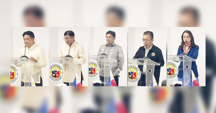 (From left to right) GANZON, BARONDA. ESTANTE, NAVA, TUPAS