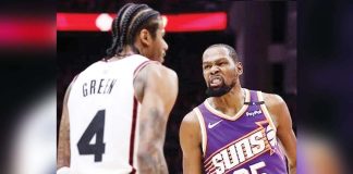 Kevin Durant and Filipino-American Jalen Green switched teams following a trade between Phoenix Suns and the Houston Rockets. GETTY IMAGES