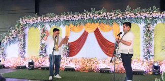 Newly-elected Capiz’s 1st District Rep. Ivan Howard A. Guinto (right) officially took his oath of office on June 19, 2025 at the Maayon Civic Center in Maayon town. SB MARK CALINAO/FB PAGE PHOTO