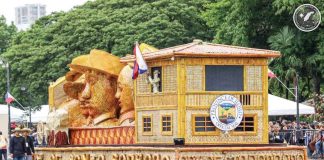 The “Cry of Santa Barbara” float earns first runner-up honors in Historical Float Design Competition during the 127th Independence Day celebration in Manila, representing the Province of Iloilo with its intricate bamboo craftsmanship and homage to Ilonggo heroism. PHOTO FROM PCO