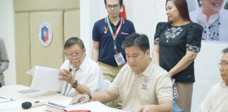 Antique’s Governor-elect Paolo Javier (seated, right) outlines his vision and immediate priorities for the province during a symbolic turnover ceremony on June 27, 2025 at the New Capitol. Also in photo is outgoing Provincial Administrator Atty. Nery Duremdes (left), who represented outgoing Gov. Rhodora Cadiao. PROVINCE OF ANTIQUE/FACEBOOK PHOTO