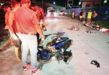 Two motorcyclists succumbed to severe injuries after their vehicles collided with one another on Wednesday night, June 25, in Barangay Mali-ao, Pavia, Iloilo. PAVIA MPS PHOTO