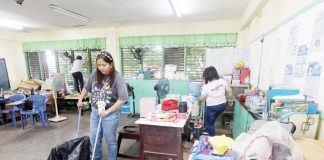 SCHOOL OPENING PREP. Teachers and parents clean up a classroom at Rafael Palma Elementary School in Manila on Monday, June 9. President Ferdinand R. Marcos Jr. kicked off “Brigada Eskwela 2025,” the community effort to prepare schools for the opening of classes, in Malolos, Bulacan. PNA