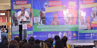 Negros Occidental’s Gov. Eugenio Jose Lacson, together with migrant workers and their families, overseas Filipino workers associations, and Overseas Workers Welfare Administration partner agencies, leads the provincial government in celebrating Migrant Workers’ Day on June 9, 2025 at SM City Bacolod. PROVINCIAL GOV’T OF NEGROS OCCIDENTAL PHOTO