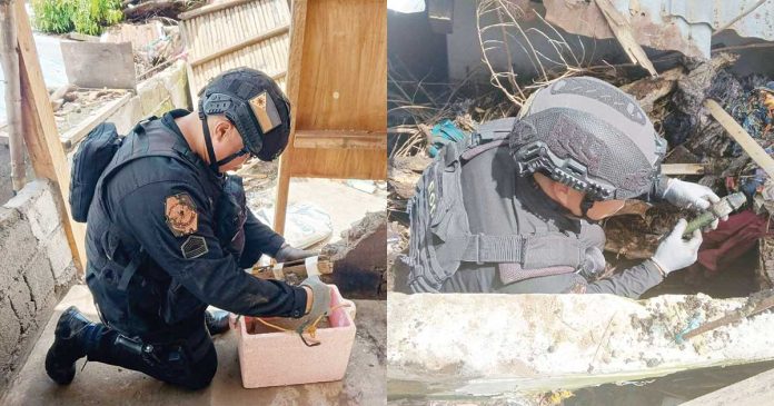 rifle-grenade-discovered Personnel of the Capiz Provincial Explosive Ordnance Disposal and Canine Unit confirmed that the explosive discovered in Sitio Luyo, Barangay Culasi, Roxas City was a rifle grenade. CAPIZ PECU PHOTOS
