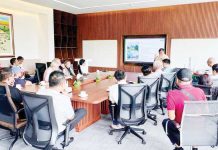 Negros Electric and Power Corporation President and CEO Roel Z. Castro presents a comprehensive report detailing the company’s key achievements during a meeting with consumer and business leaders.