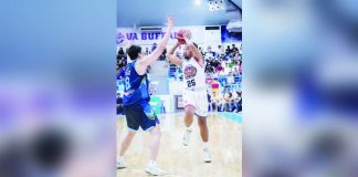 Philip Paniamogan finished with a MPBL record 15 triples in Batangas City Rum Masters’ lopsided win over Cebu Classic. MPBL PHOTO
