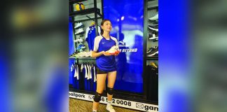 Brianna Ang is currently part of the Thunderbolts squad competing in the Shakey's Girls Volleyball Invitational League (SGVIL) Rising Stars Cup Division 1 competing at the La Salle Green Hills Gym. PHOTO COURTESY OF JOSE MONTALBO