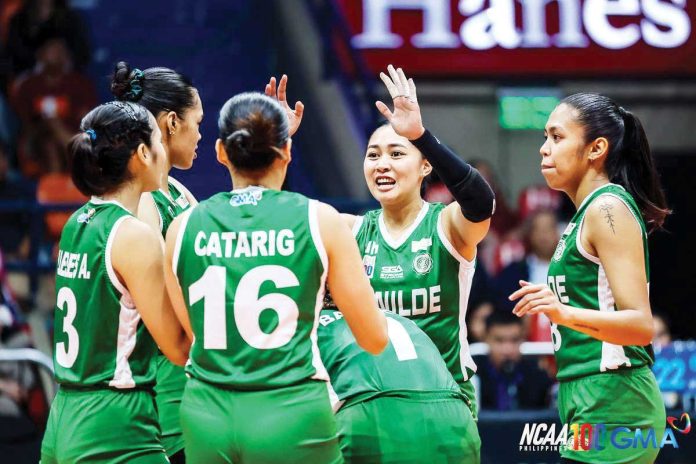 sports_CSB_resized College of St. Benilde Lady Blazers achieved a four-peat in the NCAA women’s volleyball tournament. PHOTO COURTESY OF NCAA/GMA SPORTS
