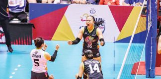 Lyann de Guzman had an impressive professional debut for NxLed Chameleons. PVL PHOTO
