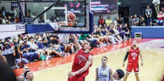 Barangay Ginebra San Miguel Kings’ Jeth Troy Rosario soars for a layup. PBA PHOTO