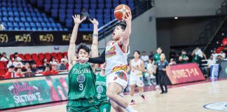 Rain or Shine Elasto Painters’ Francis Escandor scoops for a layup. PBA PHOTO