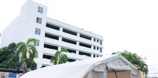The Iloilo Provincial Government, led by Gov. Arthur Defensor Jr., turns over 21 customized tent-type makeshift classrooms to disaster-affected and remote public schools during its flag-raising ceremony on June 23, 2025. BALITA HALIN SA KAPITOLYO PHOTO