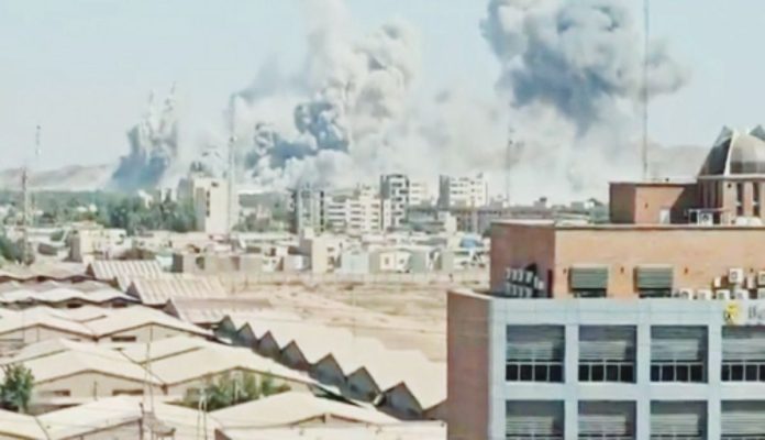 This is a screenshot from BBC video of Iranian nuclear facility bombed by the United States.