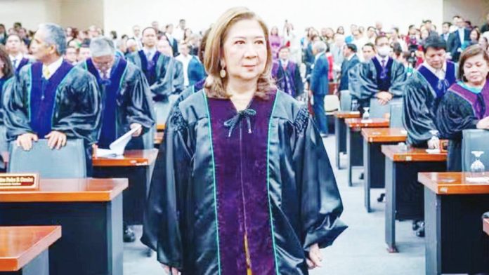 OIC_resized Mariflor Punzalan-Castillo temporarily fills the vacancy left by Ombudsman Samuel Martires, who retired on July 27 after completing his seven-year term. PHOTO FROMSUPREME COURT PH/ FACEBOOK