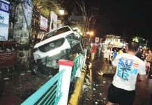 SUV crashes in front of Bacolod cathedral This sport utility vehicle crashed in front of the San Sebastian Cathedral in Bacolod City on Friday, July 18, 2025. Police said the male driver and his female passenger argued until they struggled over the steering wheel, leading to the accident. RODS PALMA/FACEBOOK PHOTO