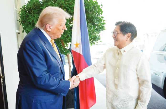President Ferdinand Marcos Jr. is warmly received by US President Donald Trump at the White House for a bilateral meeting on July 23, 2025. PCO