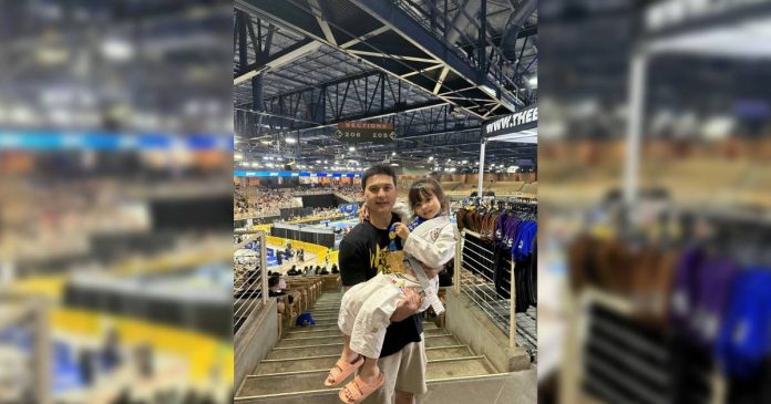 aguilar Aleia Aielle Aguilar, seen here with her father Alvin, has won the gold medal in the Pan Kids IBJJF Jiu-Jitsu Championship 2025, the world’s biggest jiu-jitsu tournament for kids, in the United States. CONTRIBUTED PHOTO