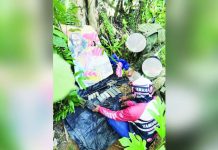 Soldiers of the 82nd Infantry Battalion of the Philippine Army found an M16 armalite rifle, ammunition, and magazines that were buried underground in Barangay Dalagsaan Libacao, Aklan on July 1, 2025. 82ND INFANTRY BATTALION, PA PHOTO