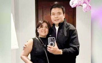 Emil Sumangil with his wife Michelle. @MASTERCHELLEASIA/INSTAGRAM PHOTO