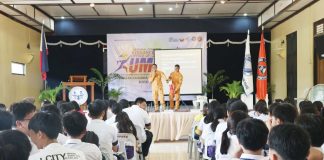 Personnel from the Bureau of Fire Protection – La Paz Fire Station in Iloilo City demonstrate basic fire safety techniques to students and guests during the kickoff ceremony of the National Disaster Resilience Month 2025 held at Iloilo National High School, La Paz district, Iloilo City on July 4. PHOTO FROM CIVIL DEFENSE WESTERN VISAYAS FACEBOOK