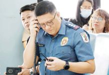Iloilo City police director Police Colonel Kim Legada monitors real-time response during a live 911 emergency simulation drill, as part of the city police’s rollout of its new 5-minute response time protocol. ICPO PHOTO
