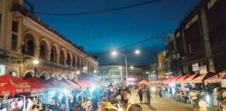 A festive crowd fills Calle Real during the inaugural Iloilo City Night Market held in 2024 as part of the Iloilo Charter Day celebration. The three-night event featured over 100 food stalls, marking the city’s first large-scale night market and setting the stage for plans to open a daily night market along JM Basa Street. MA. THERESA LADIAO/PN
