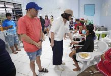 Iloilo City’s Mayor Raisa Treñas visits an evacuation center to personally check on f lood-displaced residents following a series of storms, ensuring the city’s swift disaster response and her call for stronger barangay level preparedness and communication.