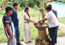 P2.7-M water system projects to serve 197 Miag-ao households Barangay leaders and local officials test a new water facility during the inauguration of the P1.7-million water system project in Barangay San Fernando, Miag-ao, Iloilo — bringing clean and reliable water access to nearly 200 households. PHOTO FROM BALITA HALIN SA KAPITOLYO