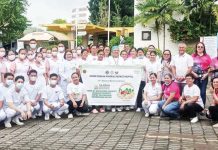 Hospital staff and personnel of Ramon Tabiana Memorial District Hospital in Cabatuan, Iloilo pose during the kick-off of the 51st Nutrition Month celebration on July 1, 2025, promoting the theme “Food and Nutrition Security, Maging Priority!” through wellness activities and advocacy for healthy, sustainable diets. BALITA HALIN SA KAPITOLYO PHOTO