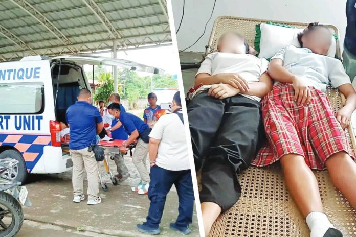 pis-anan Nineteen students from Pis-anan National High School in Sibalom, Antique fell ill during the resumption of face-to-face classes on Monday, July 21, 2025. PHOTOS COURTESY OF ANILLYN BANGCAYA