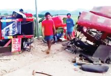 An 18-year-old student driver lost control of his Toyota Raize and crashed into three parked tricycles in Purok Kalingling, Barangay 1, San Carlos City, Negros Occidental on Tuesday morning, July 15, 2025. SCREENGRABBED FROM BRIGADA NEWS SAN CARLOS/FACEBOOK VIDEO