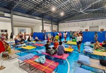 Treñas orders full mobilization as twin storms approach; over 72 barangays at flood risk 65 families from San Juan Molo seek shelter at the SOOC Regional Evacuation Center on Wednesday, July 23. Photo courtesy of Raisa Treñas
