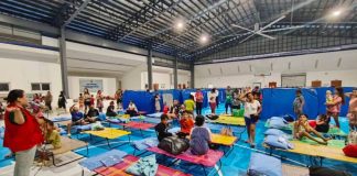 65 families from San Juan Molo seek shelter at the SOOC Regional Evacuation Center on Wednesday, July 23. Photo courtesy of Raisa Treñas