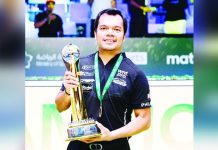 Carlo Biado displays nerves of steel the World Pool Championship. PHOTO COURTESY OF MATCHROOM