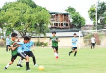 Young Ilonggo football players in action during a recent local tournament. They are trained mostly by coaches of their local government units or Department of Education. PHOTO BY RAY CABARLES