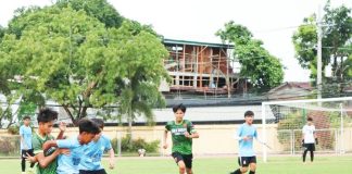 Young Ilonggo football players in action during a recent local tournament. They are trained mostly by coaches of their local government units or Department of Education. PHOTO BY RAY CABARLES